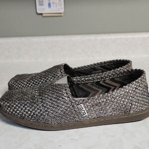 Skechers Bobs Gray Woven Slippers womens 9 number 5232